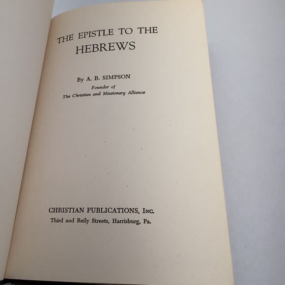 Christ In The Bible Series A.B. Simpson Hebrews Vintage Hardcover - Picture 2 of 10